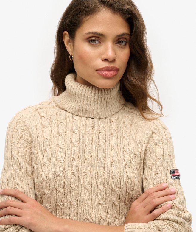 Superdry Slouchy Cable Roll Neck Jumper