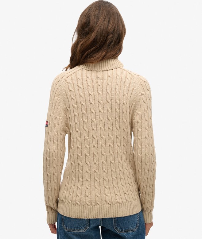Superdry Slouchy Cable Roll Neck Jumper