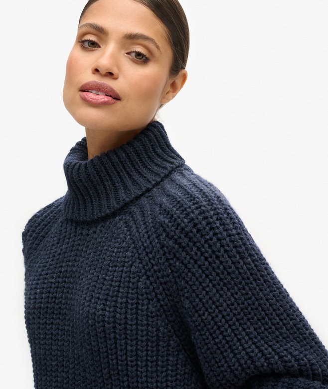 Superdry Slouchy Stitch Roll Neck Knit