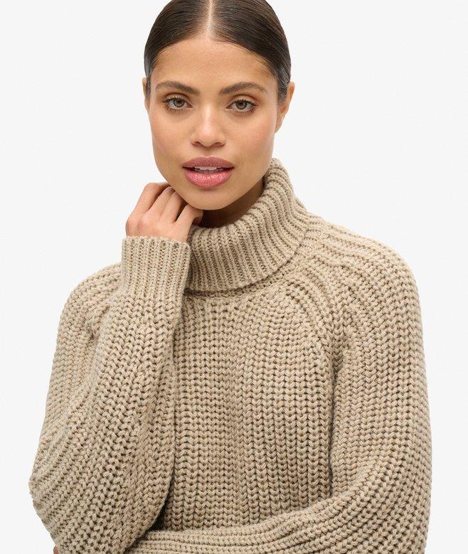 Superdry Slouchy Stitch Roll Neck Knit