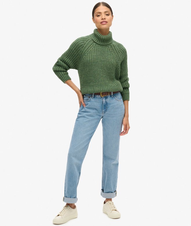 Superdry Slouchy Stitch Roll Neck Knit