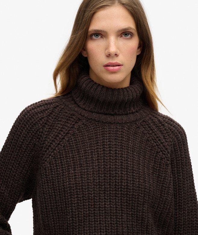 Superdry Slouchy Stitch Roll Neck Knit
