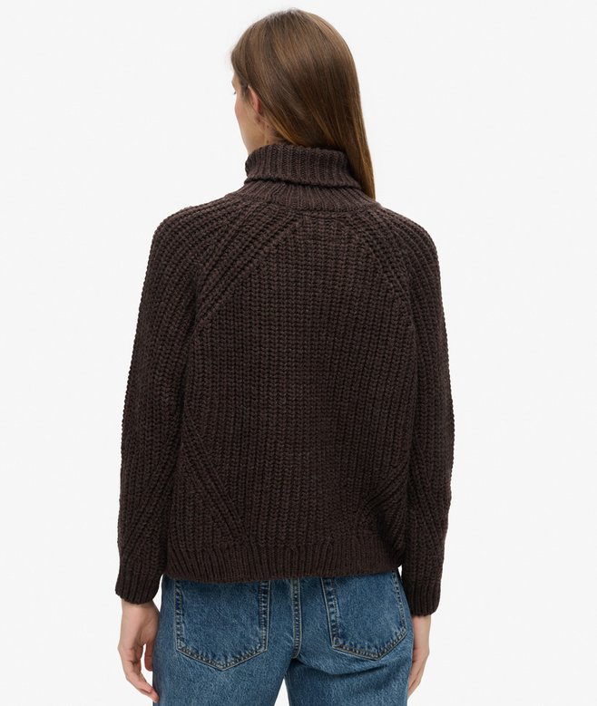 Superdry Slouchy Stitch Roll Neck Knit