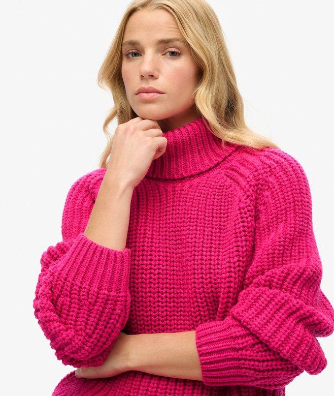Superdry Slouchy Stitch Roll Neck Knit