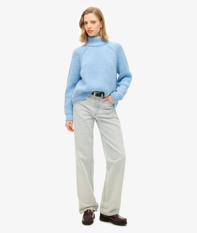 Superdry Slouchy Stitch Roll Neck Knit