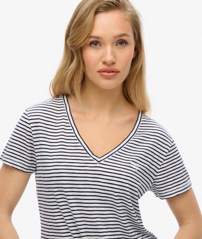 Superdry Slub Embroidered V-Neck T-Shirt