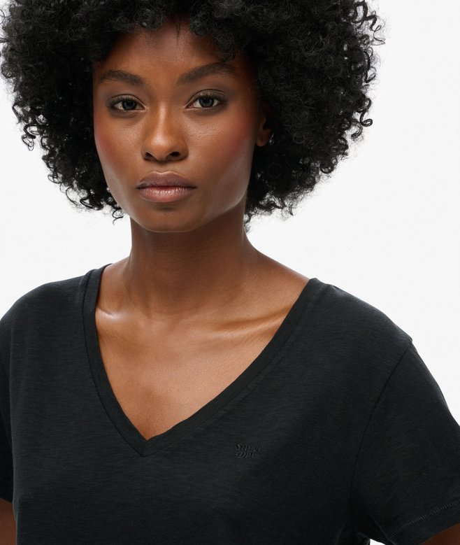 Superdry Slub Embroidered V-Neck T-Shirt