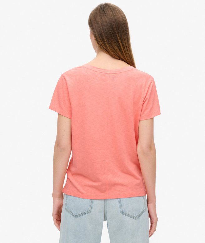 Superdry Slub Embroidered V-Neck T-Shirt