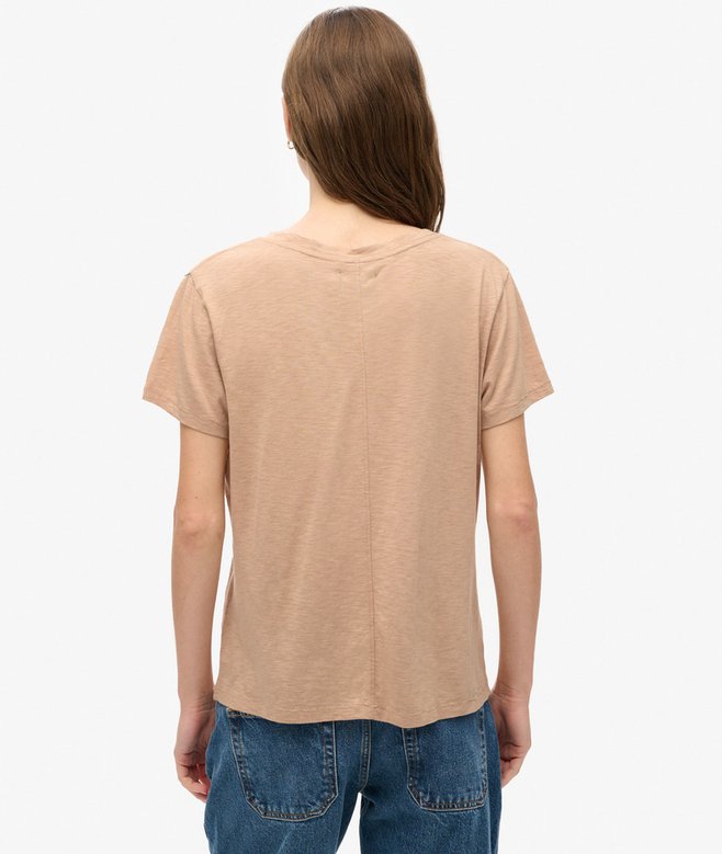 Superdry Slub Embroidered V-Neck T-Shirt