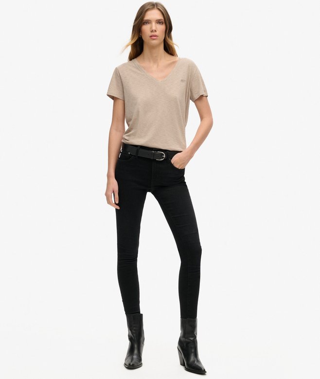 Superdry Slub Embroidered V-Neck T-Shirt