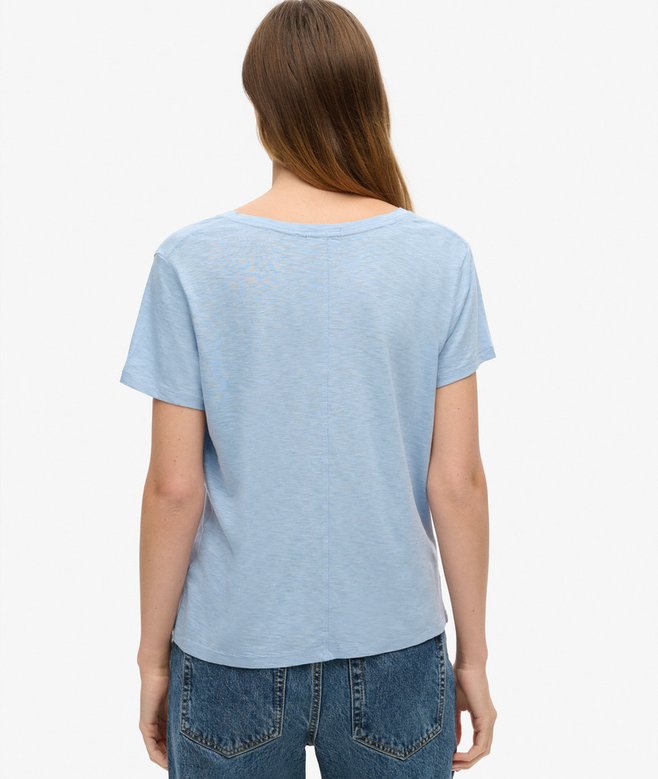 Superdry Slub Embroidered V-Neck T-Shirt