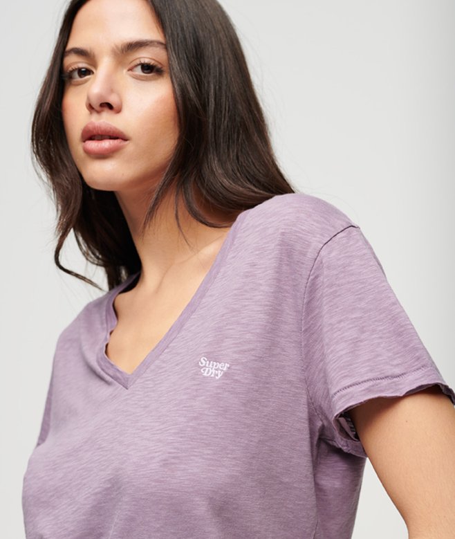 Superdry Slub Embroidered V-Neck T-Shirt