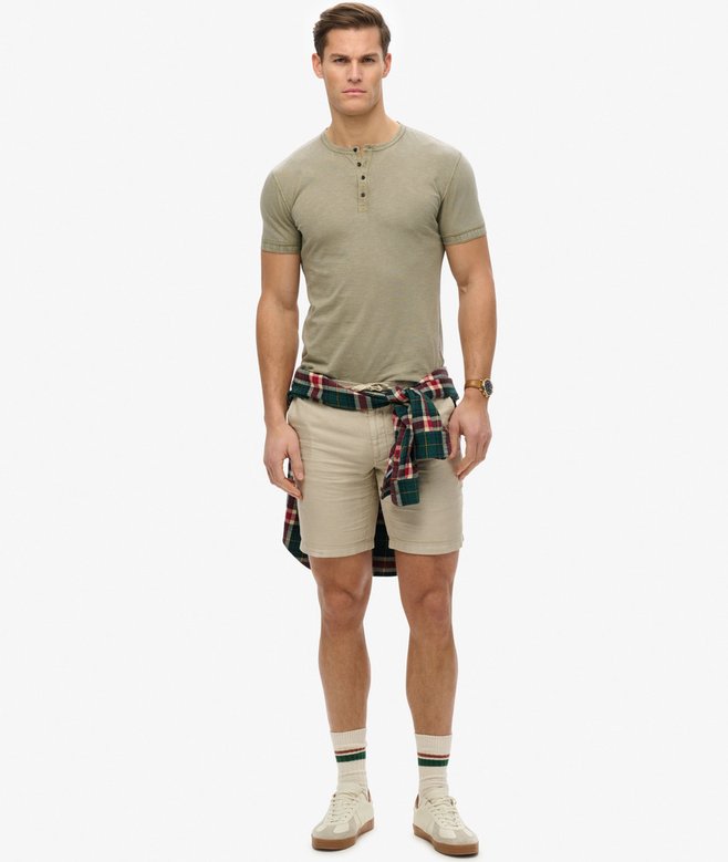 Superdry Slub Short Sleeve Jersey Grandad Top