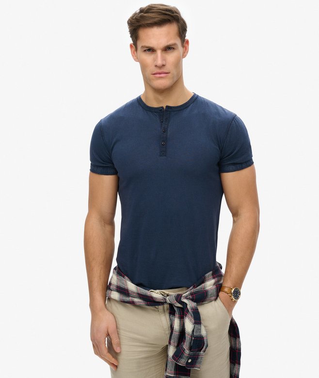 superdry Slub Short Sleeve Jersey Grandad Top