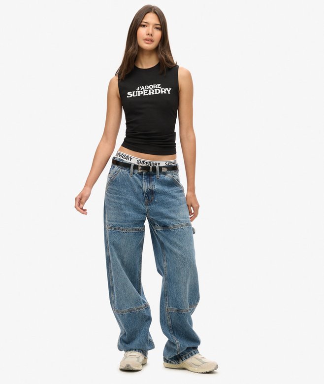 Superdry Sport Luxe Graphic Fitted Tank Top