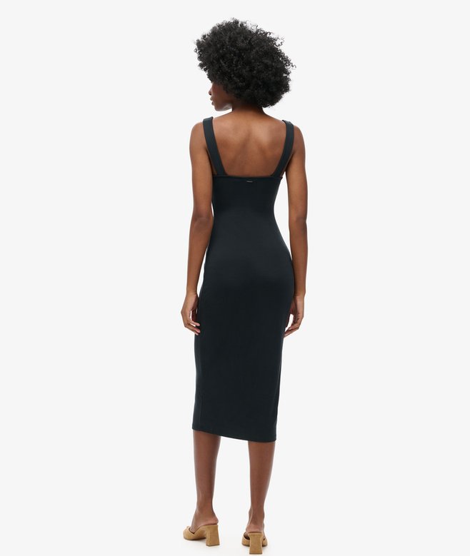 Superdry Square Neck Jersey Midi Dress