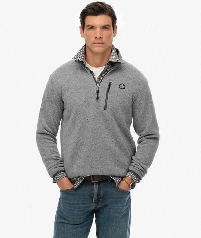 superdry Storm Fleece Half Zip Jumper
