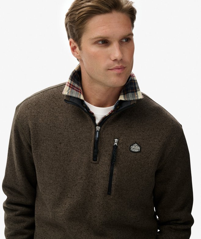 superdry Storm Fleece Half Zip Jumper