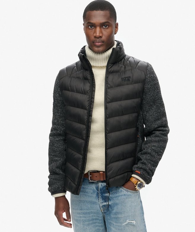 superdry Storm Knitted Hybrid Padded Jacket