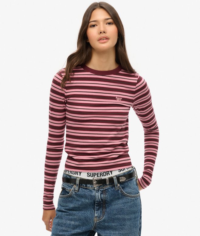 superdry Stripe Long Sleeve Top