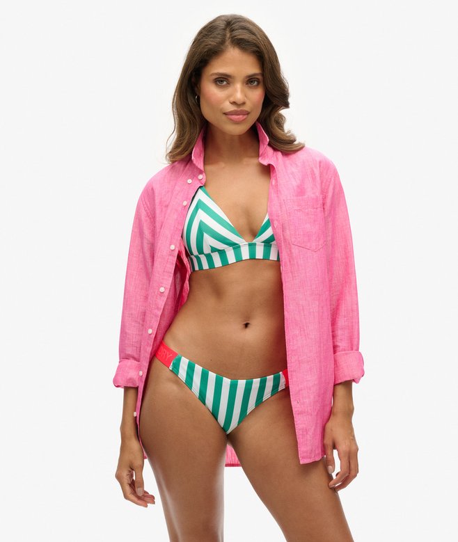 superdry Striped Cheeky Bikini Bottoms