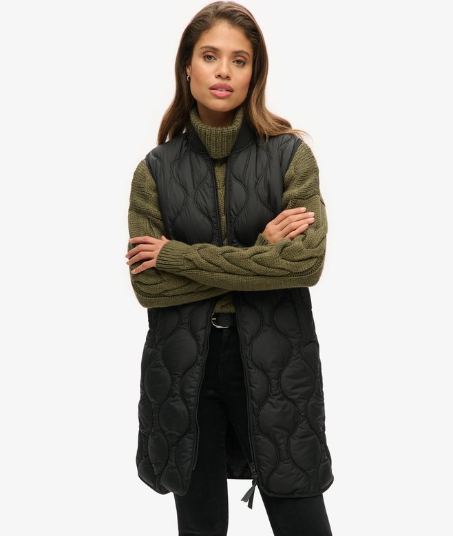superdry Studios Long Liner Gilet