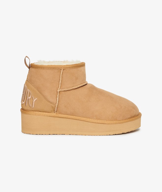 superdry Suede Sherpa Platform Boots