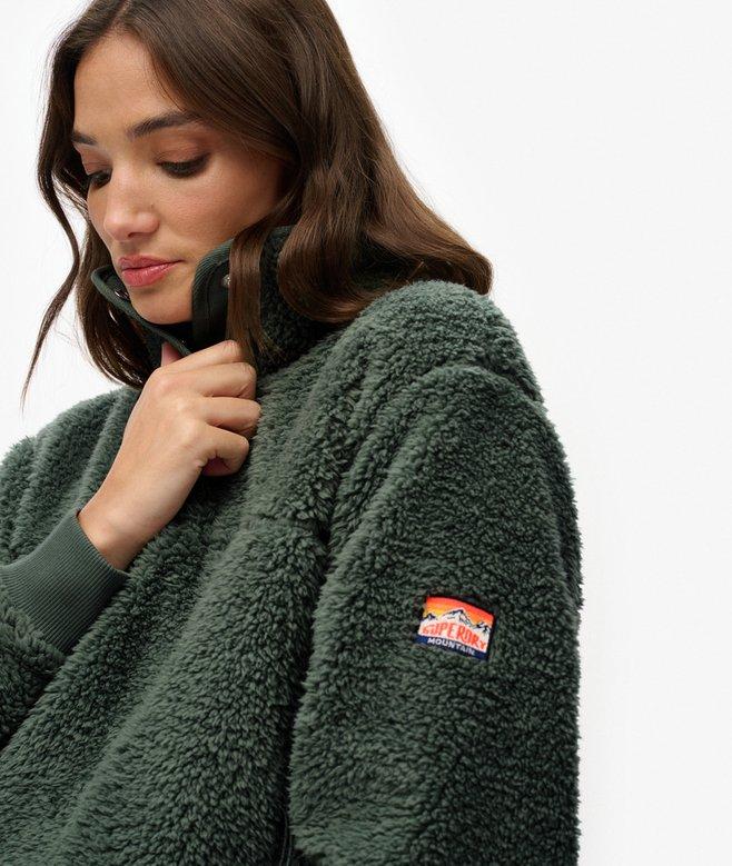 Superdry Super Soft Popper Neck Teddy Fleece