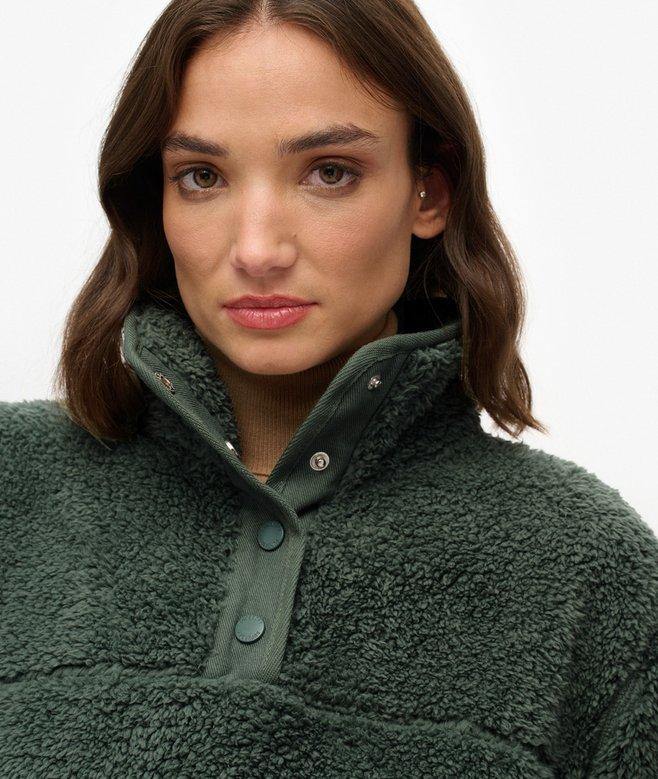 Superdry Super Soft Popper Neck Teddy Fleece