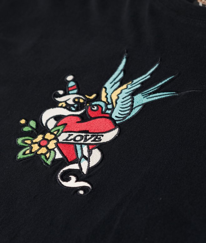 Superdry Tattoo Embroidered Fitted T-Shirt