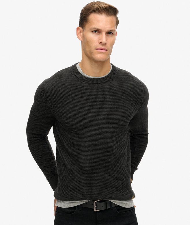superdry Textured Crew Knitted Jumper