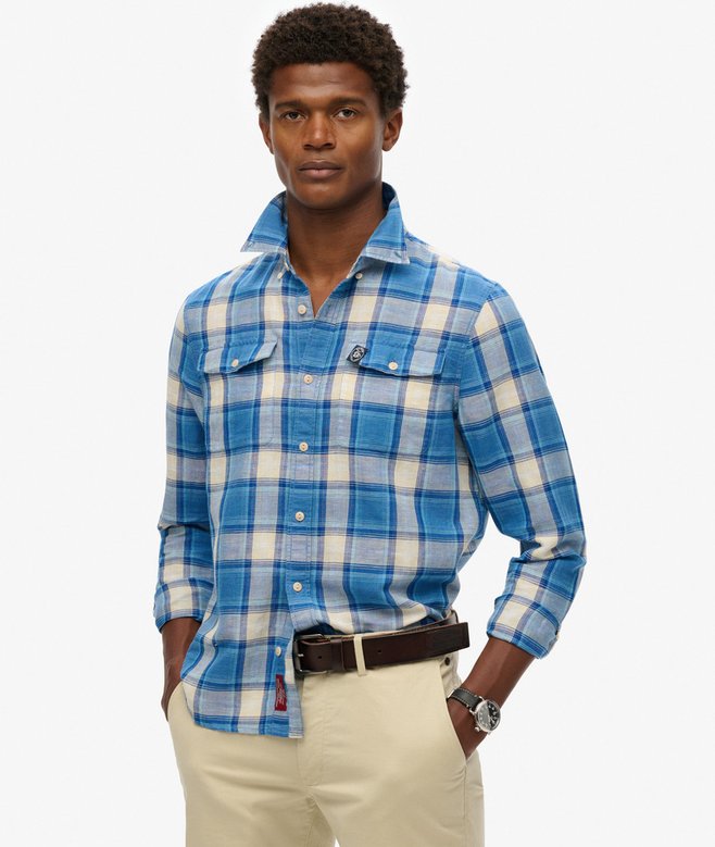 superdry The Merchant Store - Linen Check Shirt