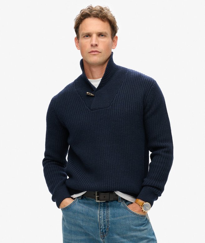 superdry The Merchant Store - Shawl Neck Jumper