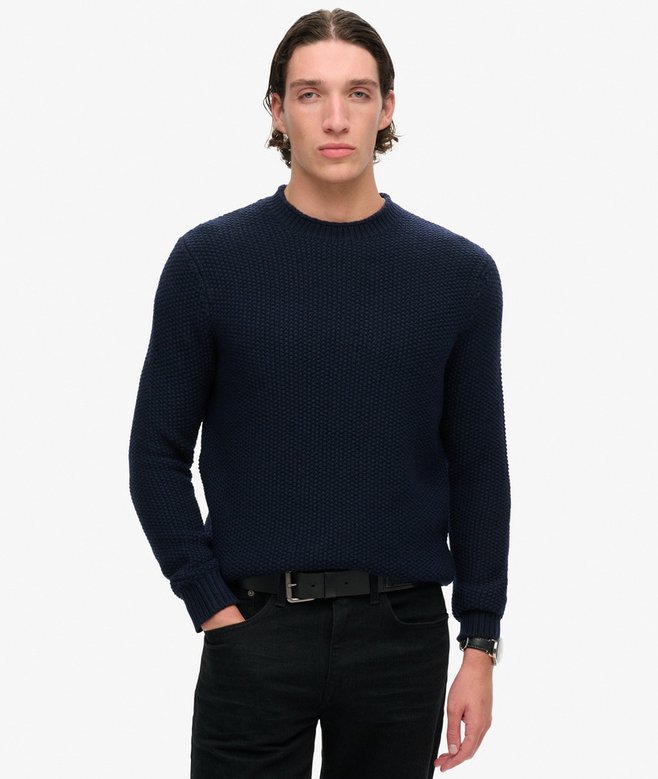 superdry The Merchant Store- Textured Crew Jumper