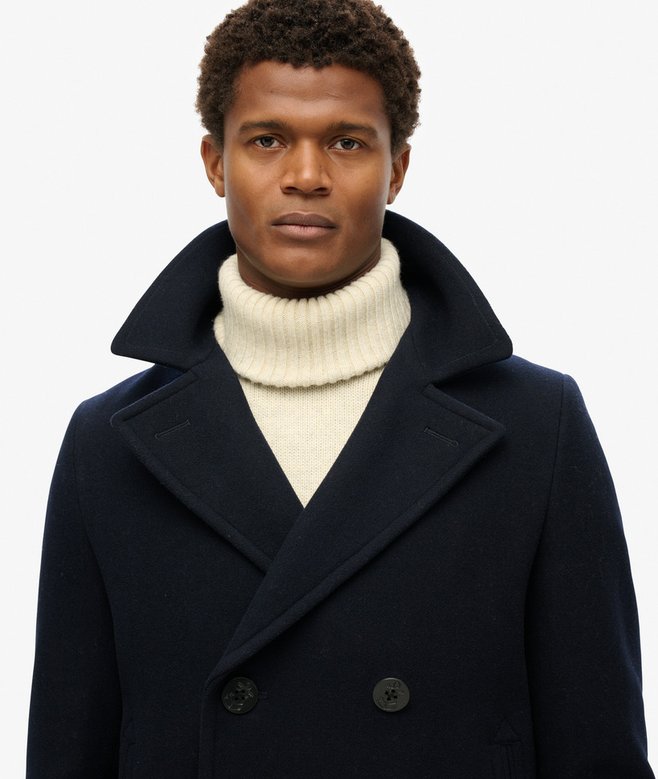 Superdry The Merchant Store - Wool Blend Pea Coat