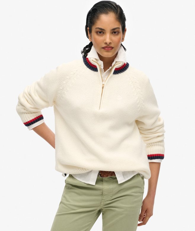 superdry Tipped Half Zip Jumper