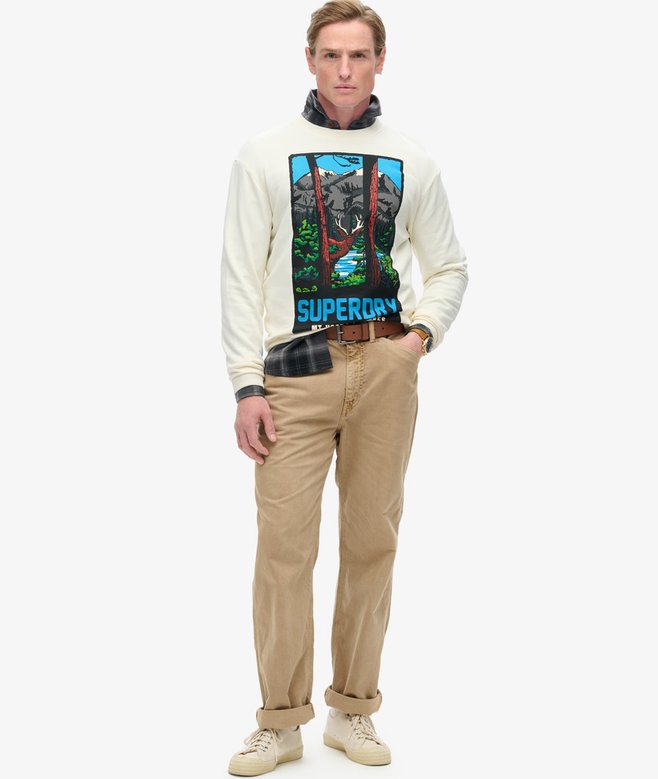 Superdry Travel Postcard Graphic Crew Sweatshirt