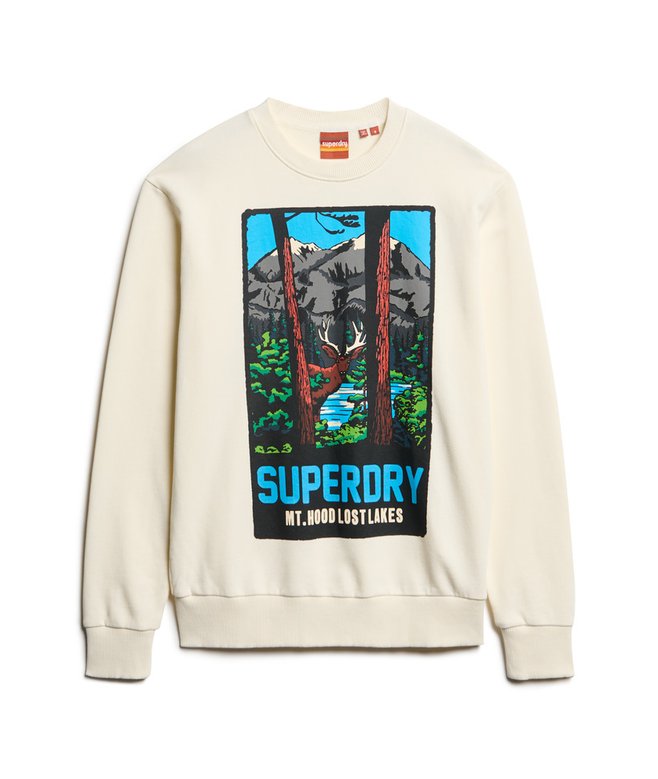 Superdry Travel Postcard Graphic Crew Sweatshirt