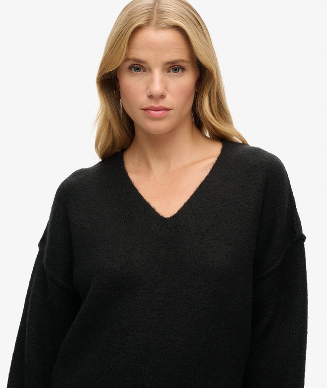 Superdry V Neck Knit Jumper Dress