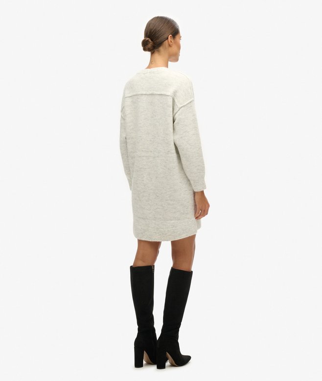 Superdry V Neck Knit Jumper Dress