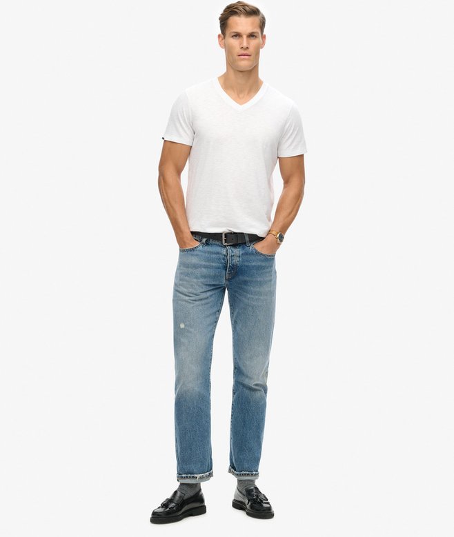 Superdry V-Neck Slub Short Sleeve T-Shirt
