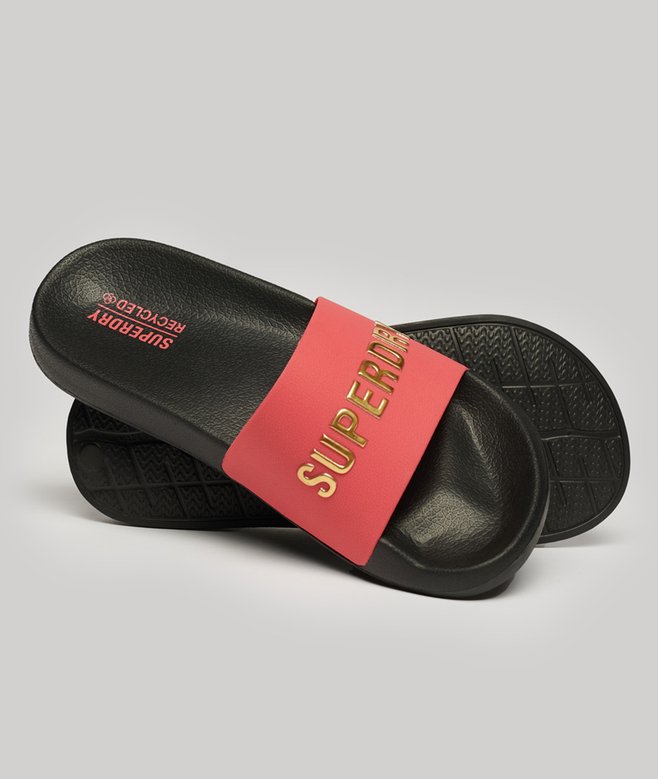 superdry Vegan Code Logo Pool Sliders