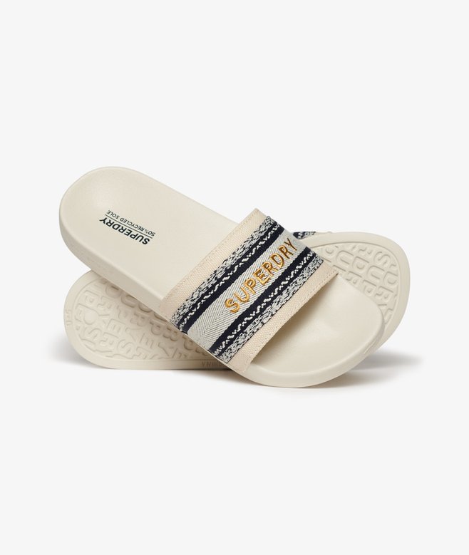 superdry Vegan Webbing Pool Sliders