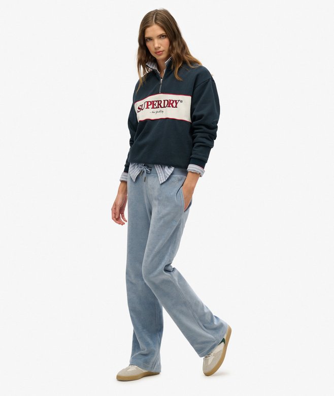 Superdry Velour Wide Leg Joggers