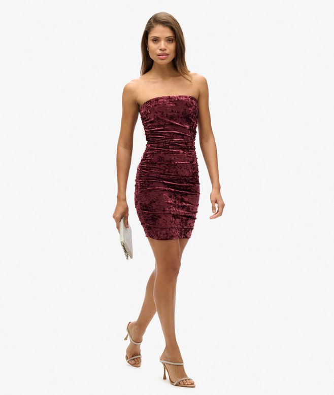 Superdry Velvet Bandeau Mini Dress