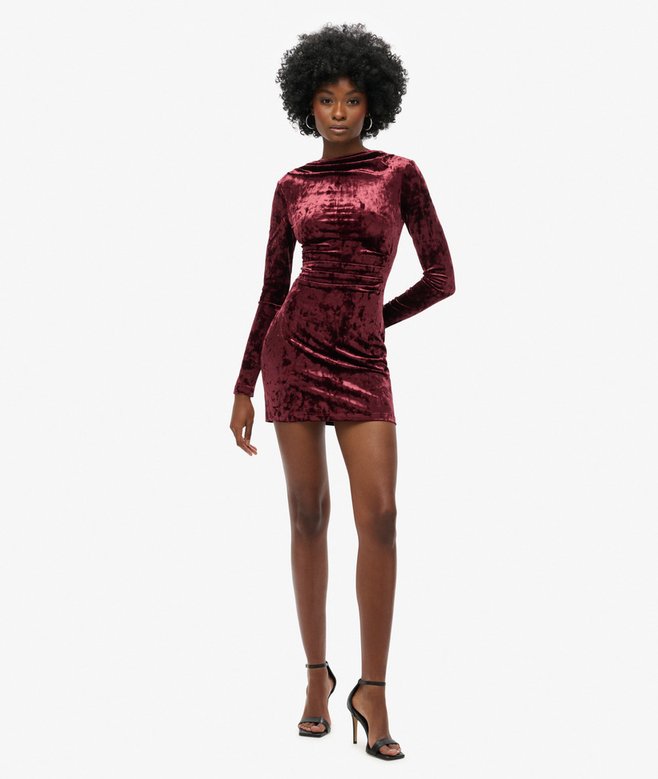 Superdry Velvet Long Sleeve Mini Dress