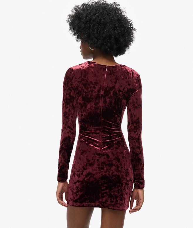Superdry Velvet Long Sleeve Mini Dress