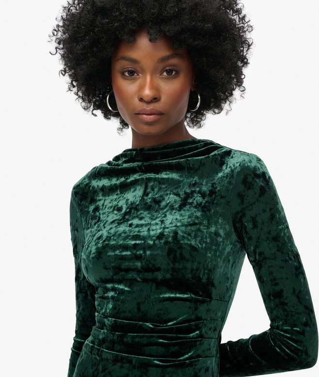 Superdry Velvet Long Sleeve Mini Dress