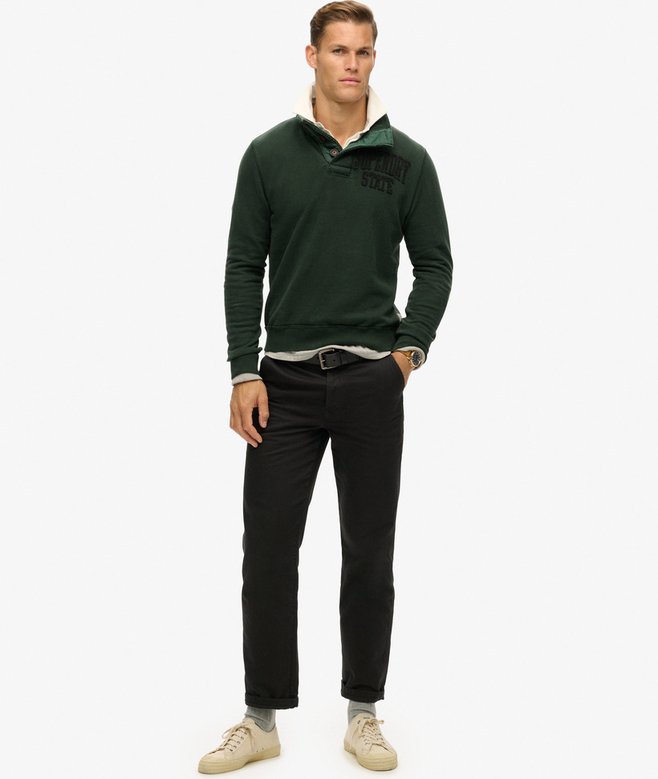 Superdry Vintage Athletic Half Button Jumper