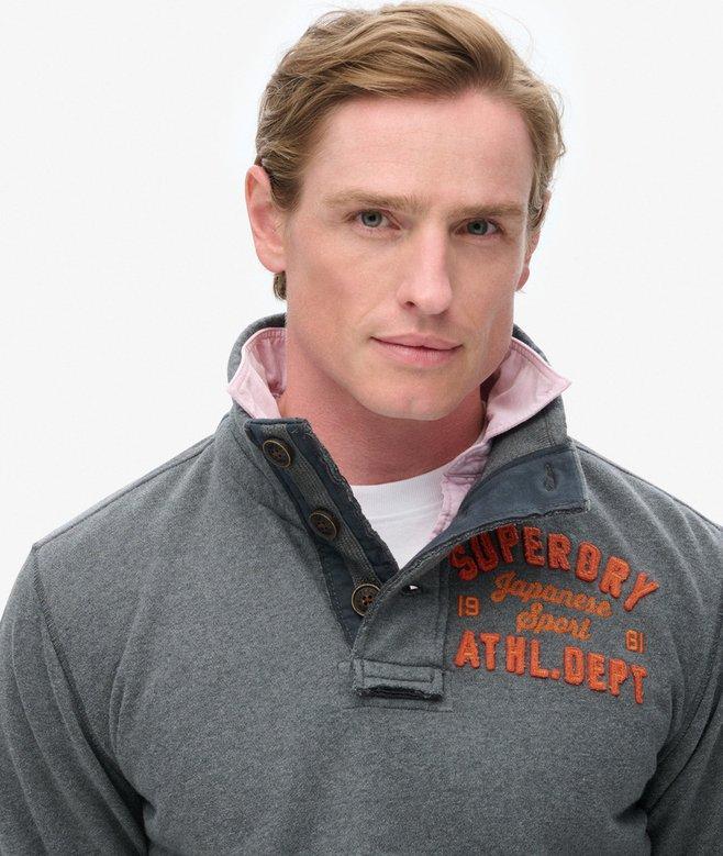 Superdry Vintage Athletic Half Button Sweatshirt